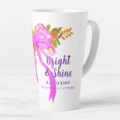 Glitting Pink Ribbon Weihnachten Milchtasse (Rechte Ecke)