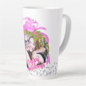 Glitting Pink Ribbon Weihnachtsgebäck Foto Milchtasse (Rechte Ecke)