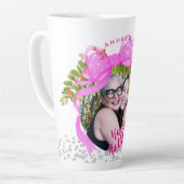 Glitting Pink Ribbon Weihnachtsgebäck Foto Milchtasse (Linke Ecke)