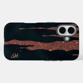 Glitting Rose Gold Tropfen Case-Mate iPhone Hülle (Rückseite (Horizontal))
