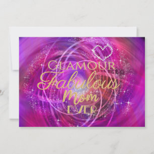 Glitttering Fantastische Mama Magenta Card Feiertagskarte