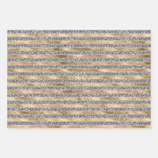 Glitz Alte Lila Glitzer Geschenkpapier Set (Vorderseite)