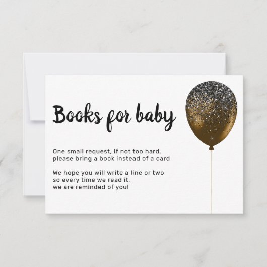 Glitz Baby Bronze Birthday Party Bücher für das Ba Einladung (Vorderseite)