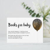 Glitz Baby Bronze Birthday Party Bücher für das Ba Einladung (Stehend Vorderseite)