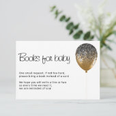 Glitz Baby Shower Birthday Party Books for baby Einladung (Stehend Vorderseite)