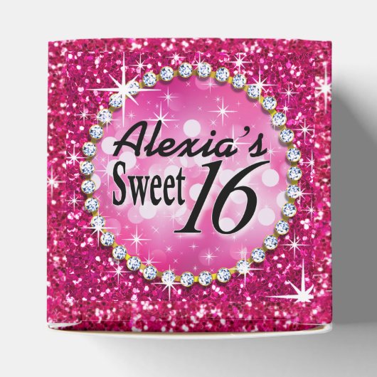 Glitz Bling Glitzer Sparkle | Fuchsia Geschenkschachtel (Oben)