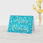 Glitz Blue Birthday-Kartenband Karte (Gelbe Blume)
