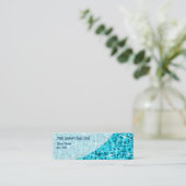 Glitz Blue Curve Visitenkartenmagazin Mini Visitenkarte (Stehend Vorderseite)