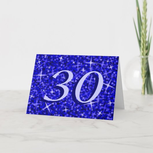 Glitz Dark Blue "Age"-Kartenband Karte (Vorderseite)