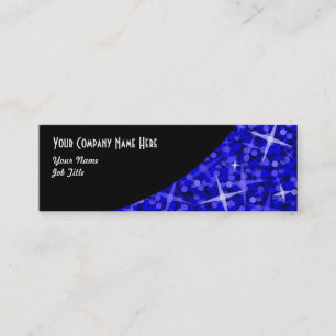 Glitz Dark Blue Black Curve Visitenkartenmagazin Mini Visitenkarte