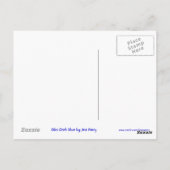 Glitz Dark Blue Dollar Postkarte (Rückseite)