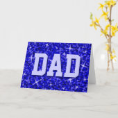 Glitz Dark Blue "VATER" Grüße Karte (Gelbe Blume)