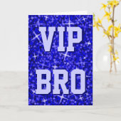 Glitz Dark Blue 'VIP BRO' 'Happy Birthday' Karte (Gelbe Blume)