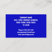 Glitz Dark Blue "VIP PASS" Visitenkarte (Rückseite)