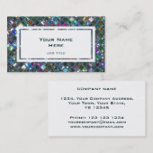 Glitz deckt das mehrfarbige Rechteck mit 2 Weiß Visitenkarte (Vorne/Hinten)