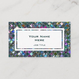 Glitz deckt das mehrfarbige Rechteck mit 2 Weiß Visitenkarte