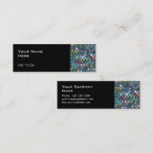 Glitz deckt dünnes Seitenschwarzes mehrfarbige 2 Mini Visitenkarte (Vorne/Hinten)