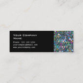 Glitz deckt dünnes Seitenschwarzes mehrfarbige 2 Mini Visitenkarte (Rückseite)