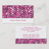 Glitz deckt Pink 1 Visitenkarteweiß mit Ziegeln Visitenkarte (Vorne/Hinten)