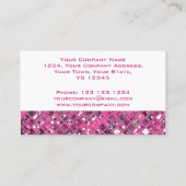 Glitz deckt Pink 1 Visitenkarteweiß mit Ziegeln Visitenkarte (Rückseite)