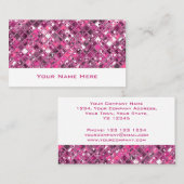 Glitz deckt Pink 1 Visitenkarteweiß mit Ziegeln Visitenkarte (Vorne/Hinten)