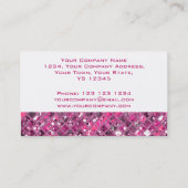 Glitz deckt Pink 1 Visitenkarteweiß mit Ziegeln Visitenkarte (Rückseite)