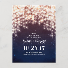 Glitz der Zeichenketten Save the Date Postkarten