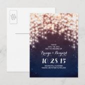 Glitz der Zeichenketten Save the Date Postkarten (Vorne/Hinten)