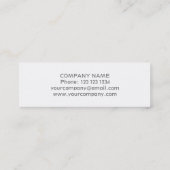 Glitz dünnes Weiß "der silbernen" Visitenkarte (Rückseite)