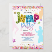 Glitz Farbige Sprung Geburtstag Einladung (Vorderseite)