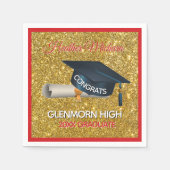 Glitz! Fun, Custom Graduation Paper Napkin Serviette (Vorderseite)