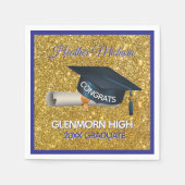 Glitz! Fun, Custom Graduation Paper Napkin Serviette (Vorderseite)