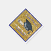 Glitz! Fun, Custom Graduation Paper Napkin Serviette (Ecke)