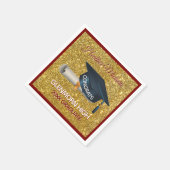 Glitz! Fun, Custom Graduation Paper Napkin Serviette (Ecke)
