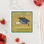 Glitz! Fun, Custom Graduation Paper Napkin Serviette (Beispiel)