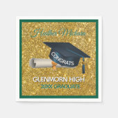 Glitz! Fun, Custom Graduation Paper Napkin Serviette (Vorderseite)