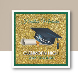 Glitz! Fun, Custom Graduation Paper Napkin Serviette