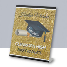 Glitz! Fun, Custom Graduation Party Sockelschild