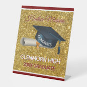 Glitz! Fun, Custom Graduation Party Sockelschild (Vorderseite)