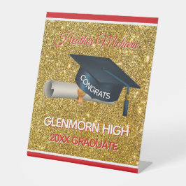 Glitz! Fun, Custom Graduation Party Sockelschild