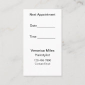 Glitz Glam Beauty Fairstylist Terminkarten Visitenkarte (Rückseite)