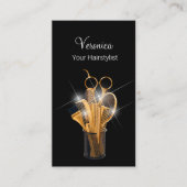 Glitz Glam Beauty Fairstylist Terminkarten Visitenkarte (Vorderseite)