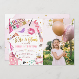 Glitz Glam Glamour Party Wellness-Center Girl Make Einladung