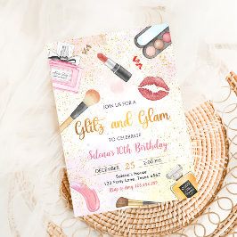 Glitz Glam Glamour Wellness-Center Party Girl Make Einladung