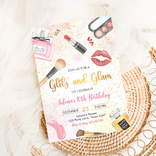 Glitz Glam Glamour Wellness-Center Party Girl Make Einladung