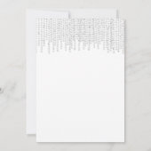 Glitz Glam Glitzer Tropfens Elegante Bachelorette Einladung (Rückseite)