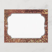 Glitz Glam Gold Save the Date Foto Postkarte (Rückseite)