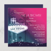 Glitz & Glam Las Vegas Brautparty Einladung (Vorne/Hinten)