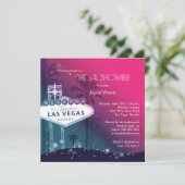Glitz & Glam Las Vegas Brautparty Einladung (Stehend Vorderseite)