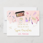 Glitz & Glam Pink Gold Wellness-Center Geburtstag Dankeskarte (Vorderseite)